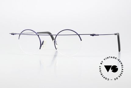 Theo Belgium Gnocchi Bar Eyeglasses Semi Rimless Details