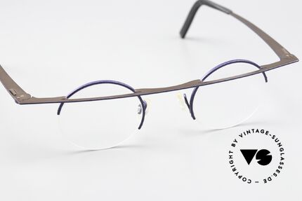 Theo Belgium Gnocchi Bar Eyeglasses Semi Rimless, design and craftsmanship together on TOP level, Made for Men and Women