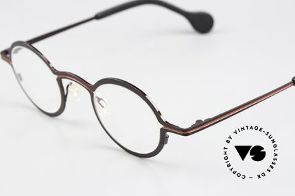 Theo Belgium Cable Ladies And Gents Glasses, fancy color code 311 (dark brown & red); M-L size, Made for Men and Women