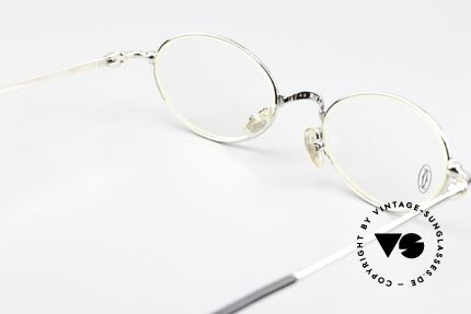 Cartier Mizar - M Oval Frame Luxury Platinum, lens height 30mm = just barely suitable for progressive, Made for Men and Women