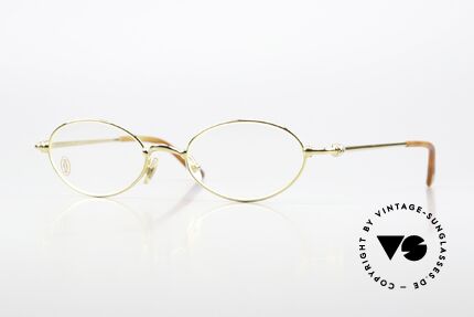 Cartier Mizar - M Oval Frame Luxury 22ct Gold, oval CARTIER vintage eyeglasses in size 49/19, 135, Made for Men and Women