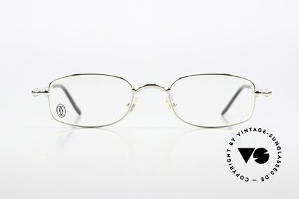 Cartier Sadir - M 90's Luxury Specs Platinum, model from the 'Thin Rim' series by Cartier (size 49/21), Made for Men and Women