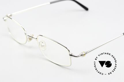 Cartier Sadir - M 90's Luxury Specs Platinum, unworn; lens heigth 30mm almost suitable for progressive, Made for Men and Women