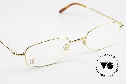 Cartier Sadir - L Thin Rim Series 22ct Gold, NO RETRO eyewear; old 1990's original with case & cloth, Made for Men and Women