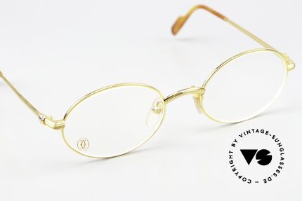 Cartier Sorbonne - M 22ct Gold-Plated Eyewear, unworn, with original Cartier leather case and cloth, Made for Men and Women Cartier Sorbonne - M 22ct Gold-Plated Eyewear, unworn, with original Cartier leather case and cloth, Made for Men and Women