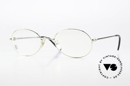 Cartier Saturne - L Rare 53mm Size Platinum, oval vintage Cartier eyeglasses for ladies and gentlemen, Made for Men and Women