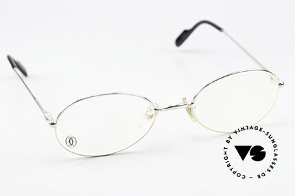 Cartier Saturne - L Rare 53mm Size Platinum, unworn rarity from 1997 with orig. Cartier case & cloth, Made for Men and Women