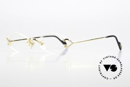 Cartier Soho Rimless Eyewear From 1999, any optician can change the lens shape if needed, Made for Women
