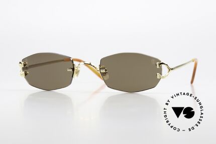 Cartier Capri Rimless Sunglasses From 1999, rare, rimless Cartier vintage sunglases from 1999, Made for Women