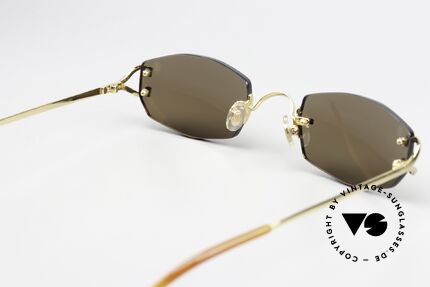 Cartier Capri Rimless Sunglasses From 1999, unworn rarity comes with an original Cartier case, Made for Women