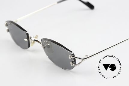 Cartier Capri Platinum Sunglasses 1999, lens shape can be changed for prescription if needed, Made for Women