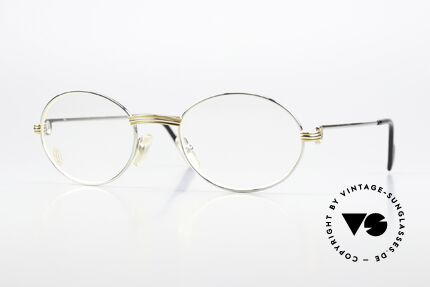 Cartier Saint Honore - L Rare 53mm Large Size Frame, oval VINTAGE CARTIER eyeglasses from approx. 1998, Made for Men and Women