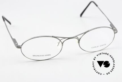 Giorgio Armani 634 Successor Schubert Glasses, small, plain and puristic 'wire glasses' with a X-bridge, Made for Men and Women