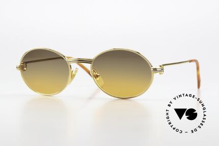 Cartier Saint Honore - S Oval Luxury Sunglasses, oval VINTAGE CARTIER sunglasses from approx. 1998, Made for Men and Women