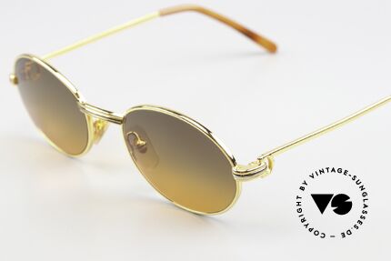 Cartier Saint Honore - S Oval Luxury Sunglasses, NO RETRO specs; but a 25 years old ORIGINAL, rarity, Made for Men and Women