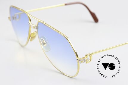 Cartier Vendome Santos - M Light Blue Gradient Lenses, worn by actor Christopher Walken (JAMES BOND, 1985), Made for Men and Women