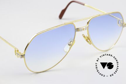 Cartier Vendome Santos - M Light Blue Gradient Lenses, luxury frame (22ct gold-plated) with full orig. packing!, Made for Men and Women