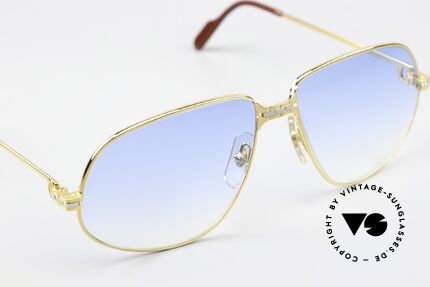 Cartier Panthere G.M. - L Blue Gradient Sun Lenses, 22ct gold-plated finish (like all vintage Cartier originals), Made for Men Cartier Panthere G.M. - L Blue Gradient Sun Lenses, 22ct gold-plated finish (like all vintage Cartier originals), Made for Men