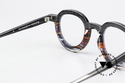 Theo Belgium Ayunan Black Transparent Red Blue, the frame can be glazed with progressive lenses, Made for Men and Women