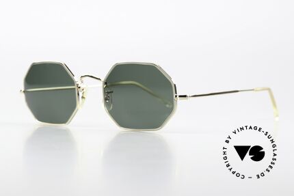 Algha Octag 70's Gold Filled Sunglasses, OCTAGONAL eyewear design from the late 1970's, Made for Men and Women Algha Octag 70's Gold Filled Sunglasses, OCTAGONAL eyewear design from the late 1970's, Made for Men and Women
