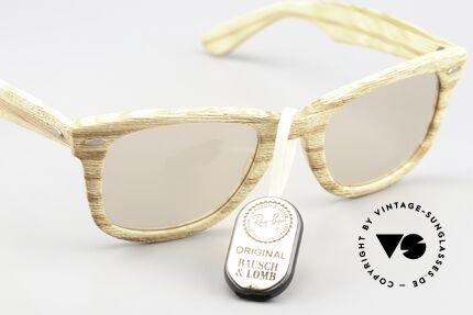 Ray Ban Wayfarer I Woodies B&L USA 80's Wood, unworn (like all our are vintage B&L USA RAY-BANS), Made for Men and Women