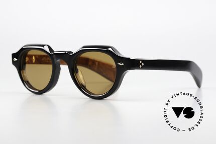 Jacques Marie Mage Kellerman Named After The General, panto shades, col. noir X / orange gold, size 46-24, Made for Men