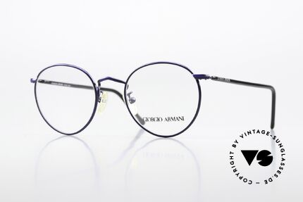Giorgio Armani 138 Panto Specs Dark Blue Black, world famous 'panto'-design .. a real eyewear classic, Made for Men and Women