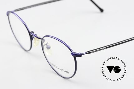 Giorgio Armani 138 Panto Specs Dark Blue Black, almost a "spiritual" eyeglass' design in S size 47/20, Made for Men and Women