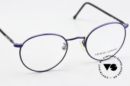 Giorgio Armani 138 Panto Specs Dark Blue Black, unworn (like all our vintage GIORGIO Armani frames), Made for Men and Women