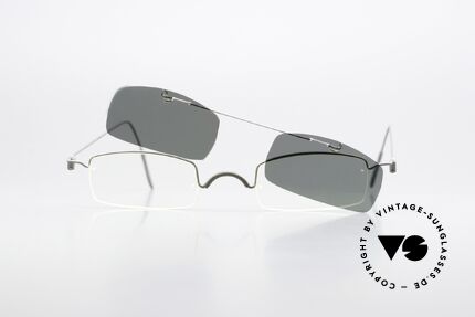 Markus T D15 Titanium Frame Clip-On, can only be fitted with reading lenses + pratical clip-on, Made for Men and Women