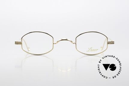 Lunor II 02 Small Frame Gold Plated, Lunor: timeless classics, made in Germany, unisex, Made for Men and Women