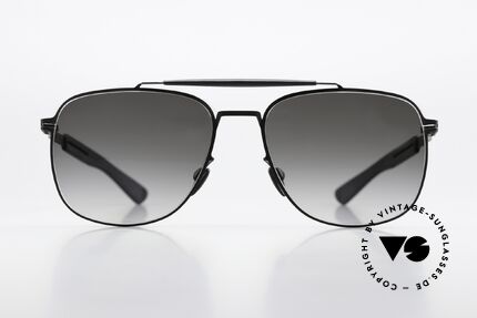 Mykita Mylon Elon Square Designer Sunglasses, size 58-18, col. 243 (pitch black-gray gradient), Made for Men