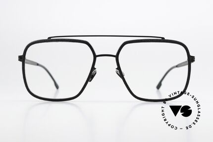 Mykita Mylon Reed Designer Frame Square Pilot, size 55-17, color code 305 is "Pitch Black", Made for Men
