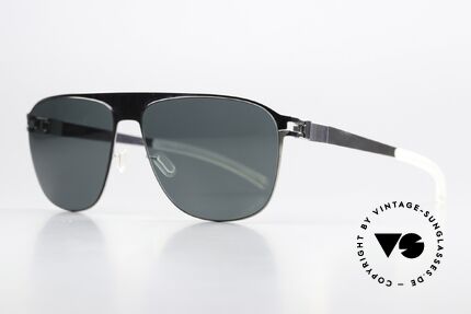 Mykita Liston With Polarized Sun Lenses, color 013 "Shiny Silver" with POLARIZED sun lenses, Made for Men