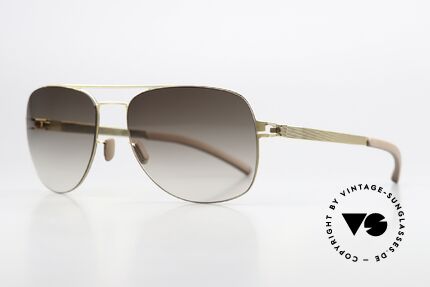 Mykita Jim Rare Luxury Shades From 2008, Mod. No.1 Sun JIM Goldline, brown-gradient, size 55/17, Made for Men and Women