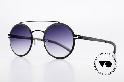 Mykita Lupita Purple Gradient Sun Lenses, black frame with purple gradient sun lenses; 100% UV, Made for Men and Women