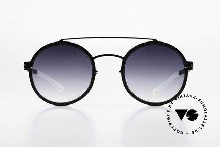 Mykita Lupita Gray Gradient Sun Lenses, round glasses, Decades Sun-Collection (women & men), Made for Men and Women
