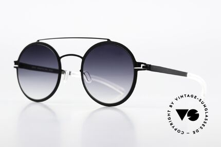 Mykita Lupita Gray Gradient Sun Lenses, matte black frame & gray gradient sun lenses; 100% UV, Made for Men and Women