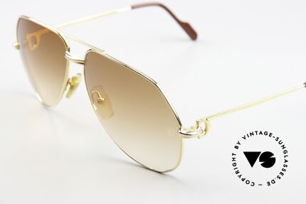 Cartier Vendome Solid Gold - L 18kt Solid Gold Sunglasses 80's, basic price was 15.300 DM (dependent on the gold price), Made for Men