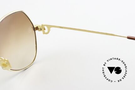 Cartier Vendome Solid Gold - L 18kt Solid Gold Sunglasses 80's, Size: large, Made for Men