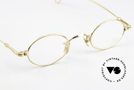 Lunor V 101 Small Oval Frame Gold Plated, of course, an unworn original with pure titanium pads, Made for Men and Women