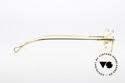 Lunor V 101 Small Oval Frame Gold Plated, the metal frame is made for high diopter / prescriptions, Made for Men and Women