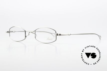 Lunor X-Bridge Oval Square A Classic In Antique Silver, model X-Bridge oval square AS: unisex reading glasses, Made for Men and Women