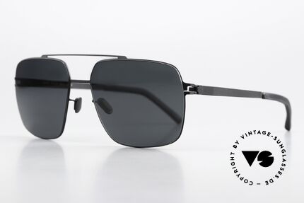 Mykita Landon With Polarized Sun Lenses, color 002 "Black" with black POLARIZED sun lenses, Made for Men