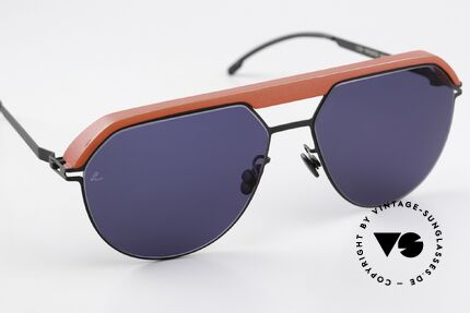 Mykita Leica ML02 Leica Red Black Deep Blue Lens, unworn model in Leica Red / Black Deep Blue Solid, Made for Men