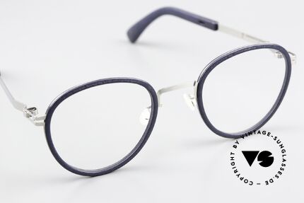 Mykita Mylon Palm Navy Blue / Shiny Silver Frame, unworn model from 2017-2020 with packaging, Made for Men and Women