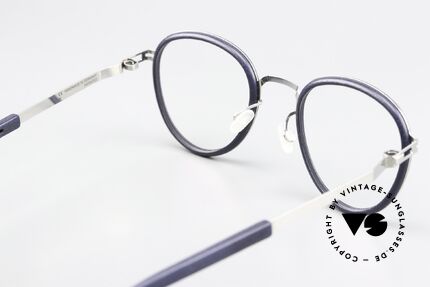 Mykita Mylon Palm Navy Blue / Shiny Silver Frame, frame can of course be fitted with any lenses, Made for Men and Women