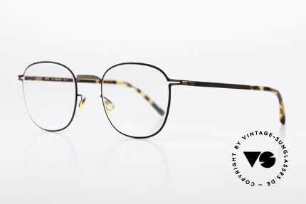Mykita Andersson Shiny Copper Black Frame, lightweight specs with the characteristic Mykita temples, Made for Men