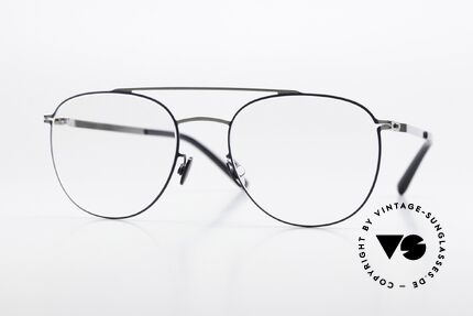 Mykita Nilsson Shiny Silver And Navy Blue, Mykita eyeglasses, men's model Nilsson in size 50-18, Made for Men