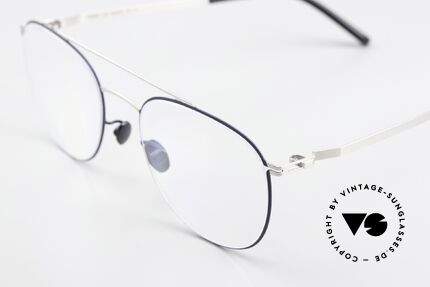 Mykita Nilsson Shiny Silver And Navy Blue, well-known top quality (handmade in Germany, Berlin), Made for Men